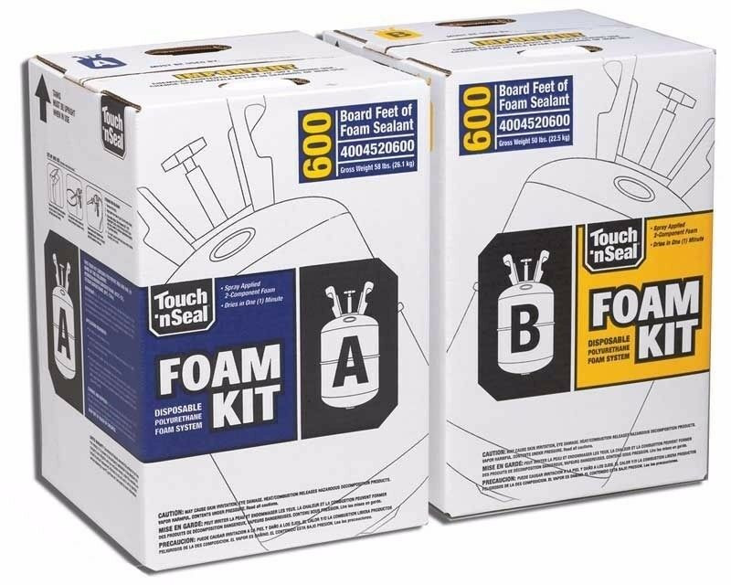 DIY Spray Foam Insulation Kit
 Touch n Seal U2 600 Spray Closed Cell Foam Insulation Kit