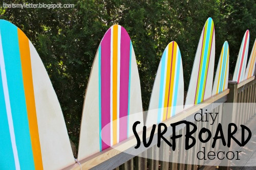DIY Surfboard Decor
 That s My Letter "S" is for Surfboard Decor