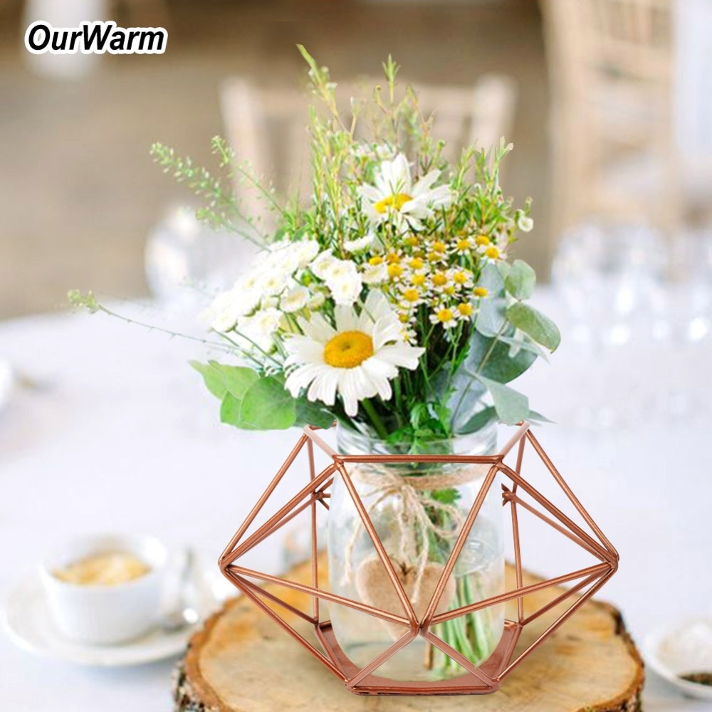 DIY Table Decorations For Weddings
 OurWarm Geometric Vase for Wedding Table Decoration
