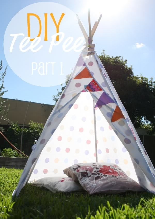 DIY Teepee For Adults
 How To DIY Tee Pee Tent part 1 My Poppet Makes