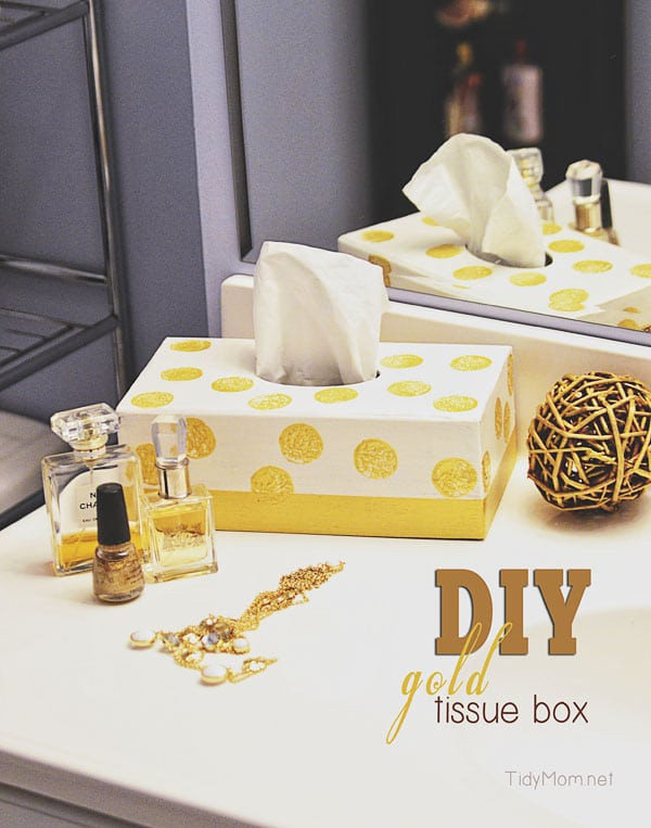 DIY Tissue Box
 DIY Gold Tissue Box
