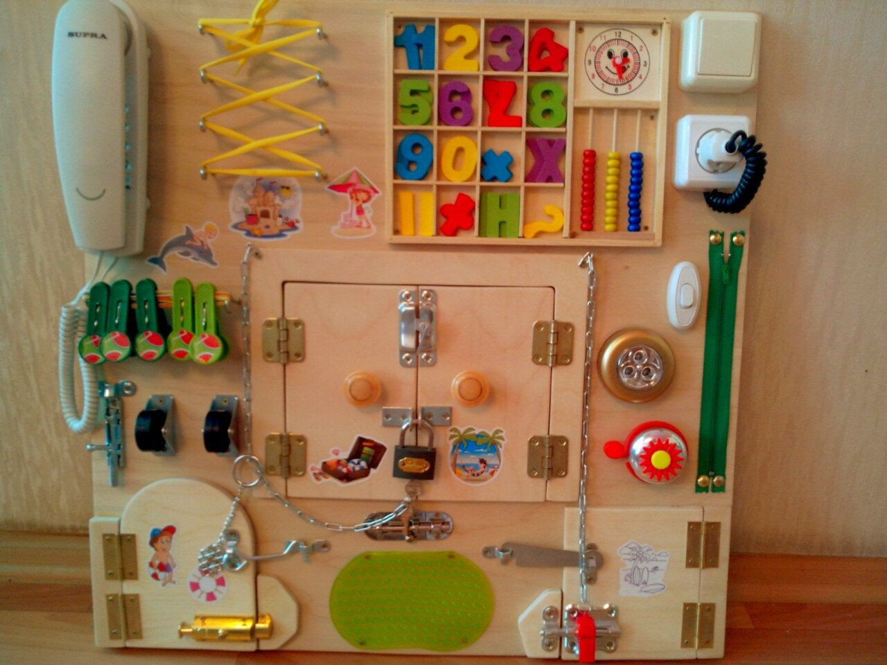 DIY Toddler Activity Board
 Busy Board Sensory board toddler busy board by