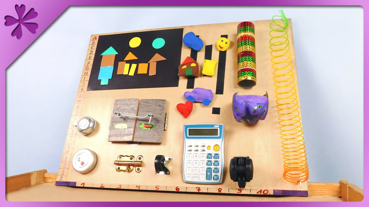 DIY Toddler Activity Board
 DIY Baby activity board sensory board for toddler ENG