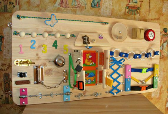 DIY Toddler Activity Board
 Busy Board Childrens Activity Toy Sensory Game Wooden