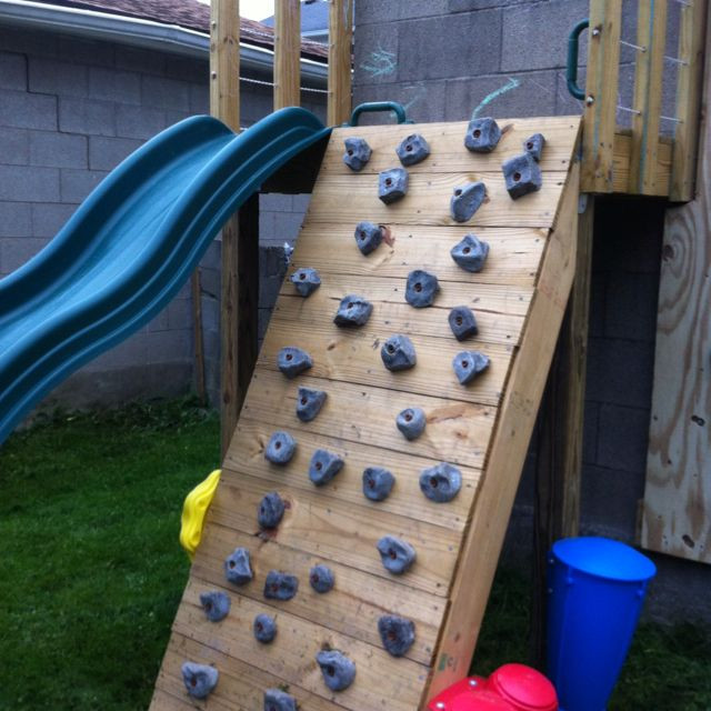 DIY Toddler Climbing Wall
 DIY family climbing wall build this spring next to our
