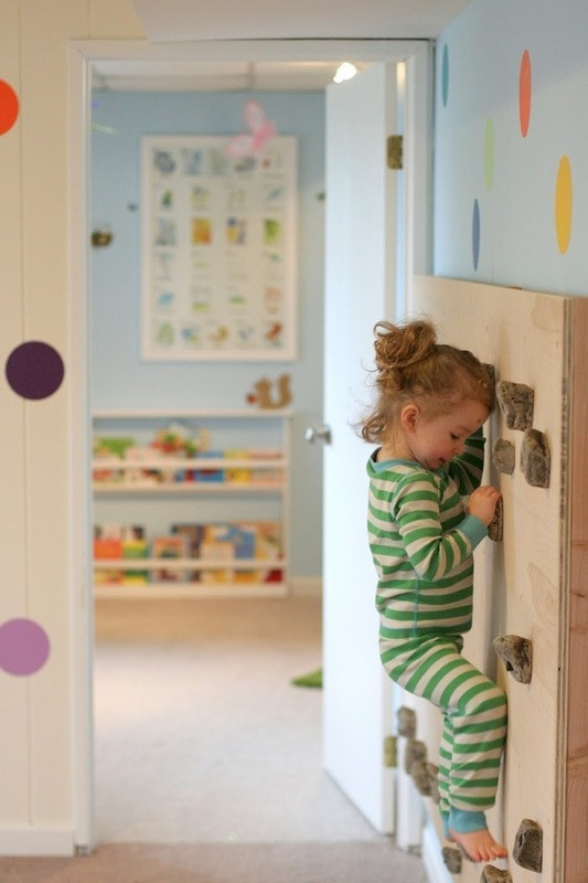 DIY Toddler Climbing Wall
 7 cool playroom ideas for kids