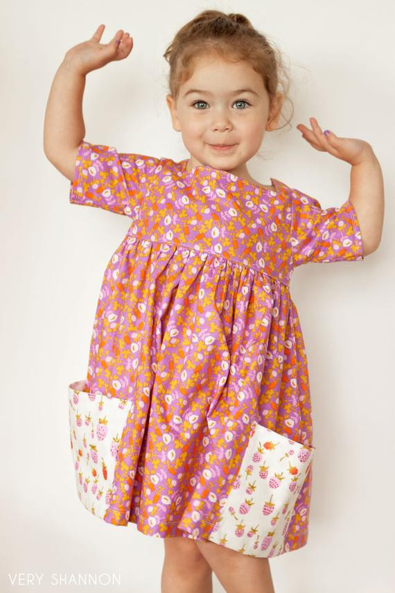 DIY Toddler Dress
 Sally Dress PDF Sewing Pattern Size 2T 8 Vintage Modern