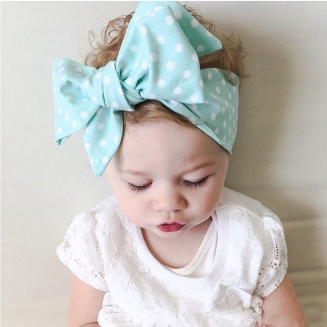 DIY Toddler Headbands
 5PCS lot Cute Baby Girls Headwraps Knot Plaid big Bow