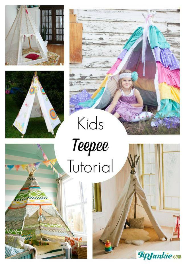 DIY Toddler Teepee
 11 Easy DIY Play Tents for Kids – Tip Junkie