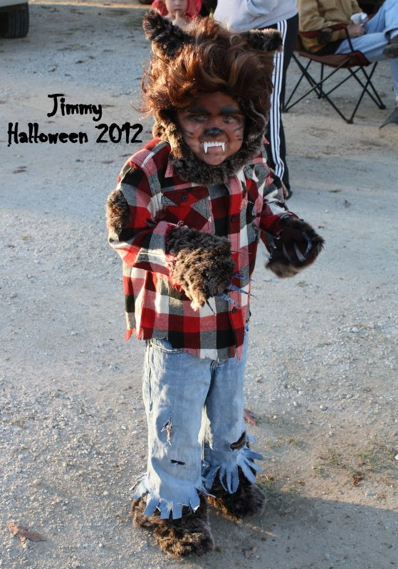 DIY Toddler Wolf Costume
 Jimmy s homemade werewolf costume