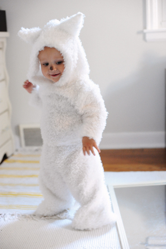DIY Toddler Wolf Costume
 Picture DIY white wolf costume