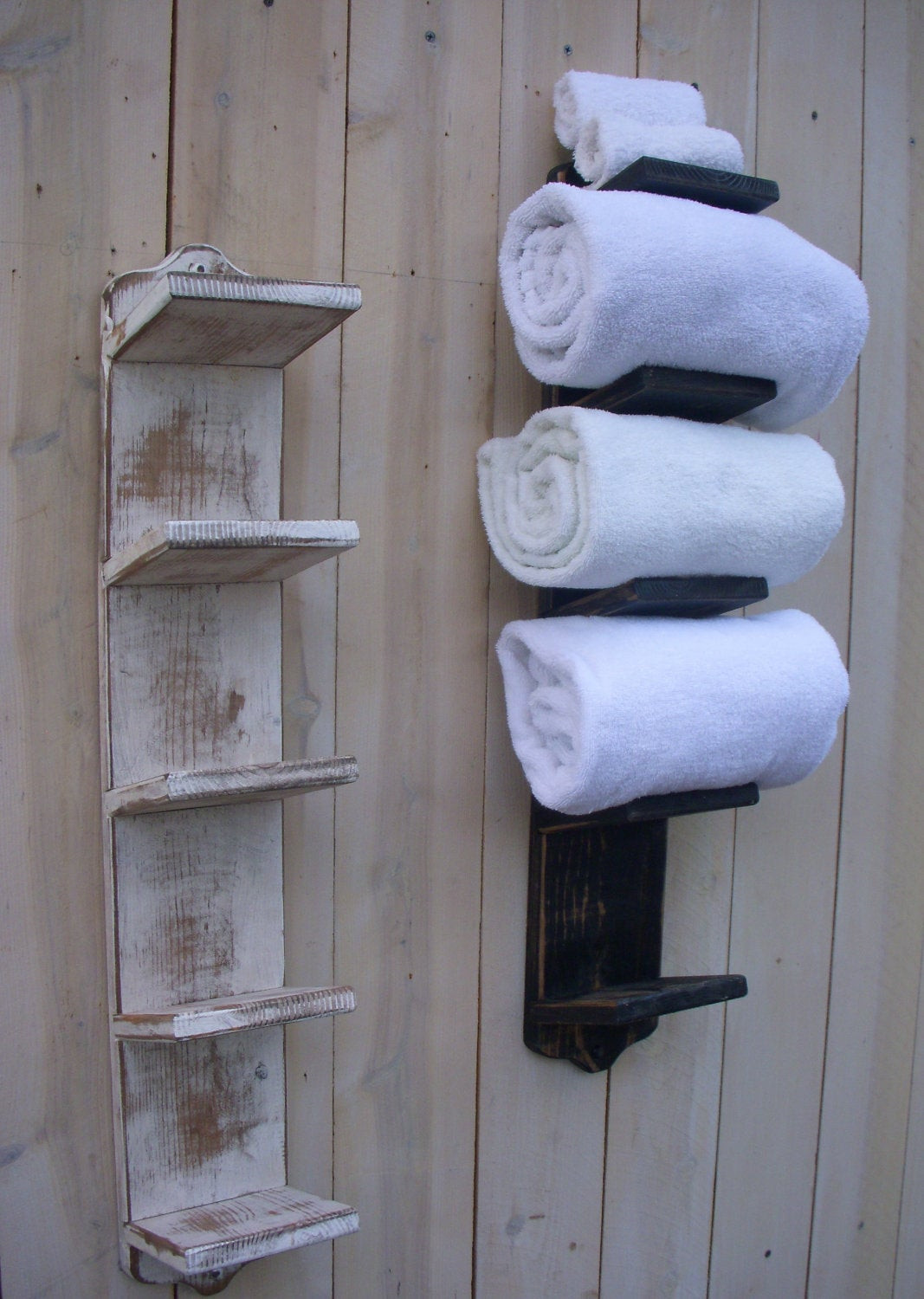 DIY Towel Rack Bathroom
 Handmade Bathroom Towel Holder Rack Bath Decor Wood