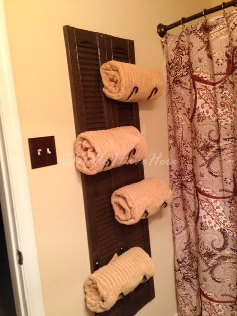 DIY Towel Rack Bathroom
 DIY Shutter Towel Rack