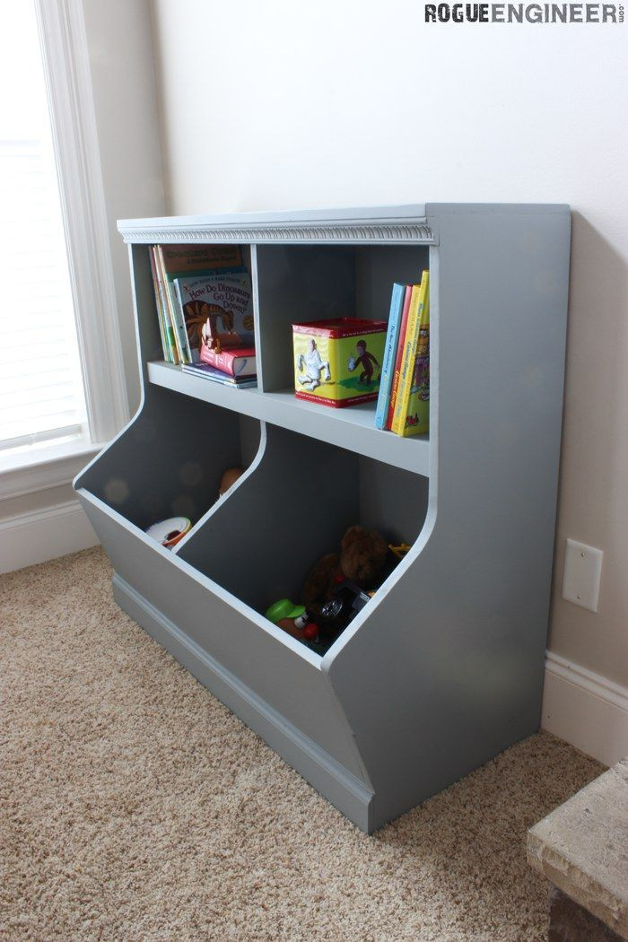 DIY Toy Bin Organizer
 Bookcase with Toy Storage