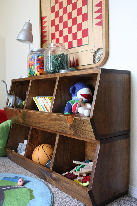 DIY Toy Bin Organizer
 Toy Storage Bins Woodworking Plans