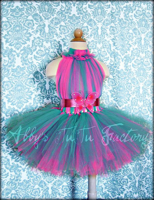 DIY Tutu Dresses For Toddlers
 Hot Pink & Teal tutu dress