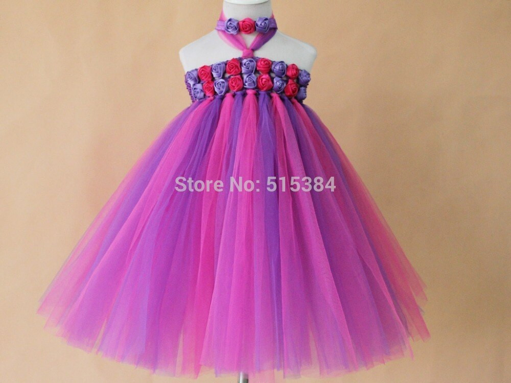 DIY Tutu Dresses For Toddlers
 Aliexpress Buy purple hot pink rosette flower girls