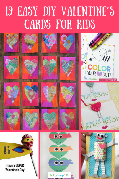 DIY Valentines For Toddlers
 19 Easy DIY Valentine s Cards for Kids TotScoop