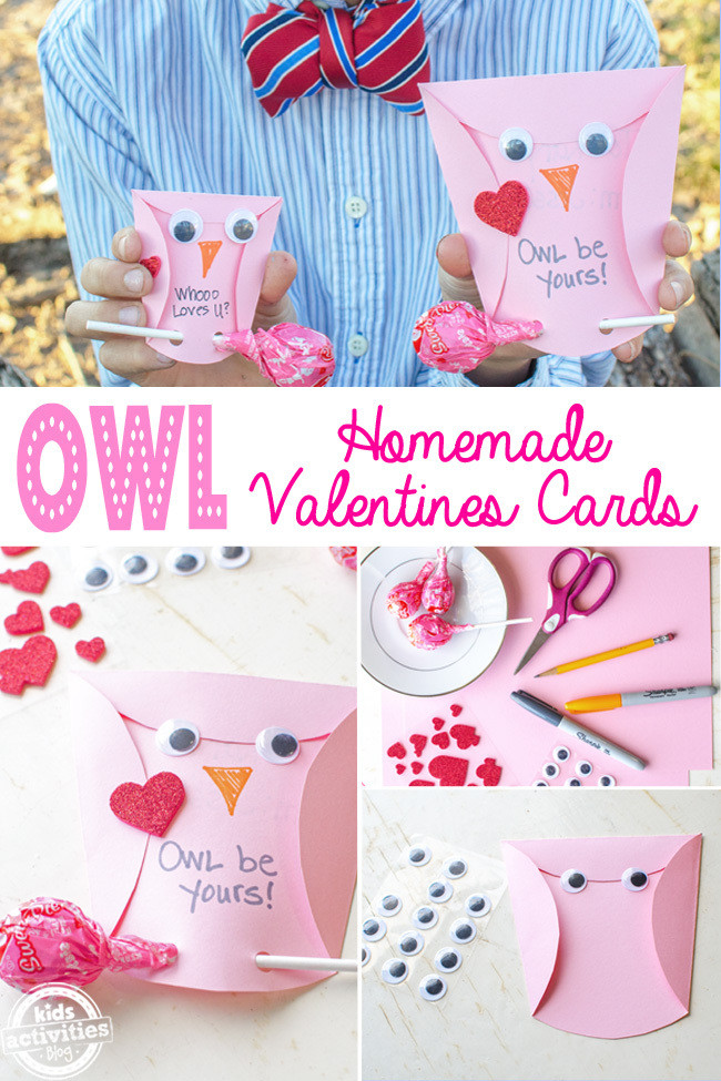 DIY Valentines For Toddlers
 Owl Homemade Valentines Cards Kids Can Make