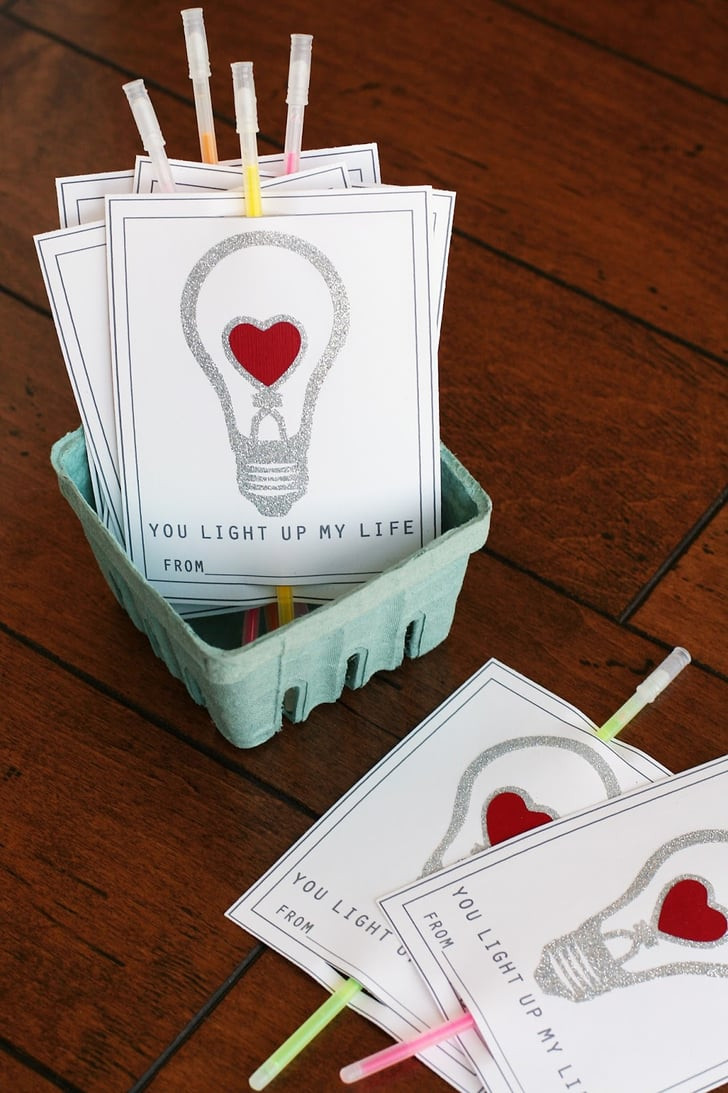 DIY Valentines For Toddlers
 You Light Up My Life Valentines