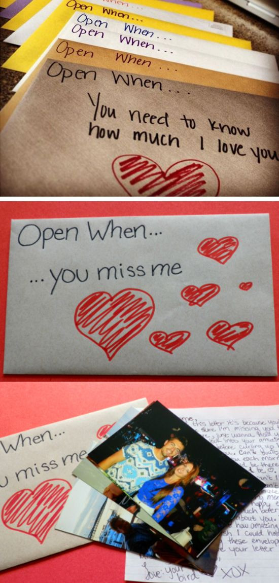 DIY Valentines Gifts For Boyfriends
 Open When Envelope Ideas