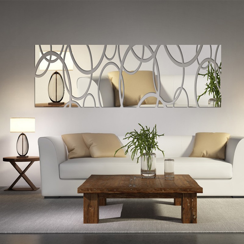 DIY Wall Decor Ideas For Living Room
 Acrylic Mirror Wall Decor Art 3D DIY Wall Stickers Living
