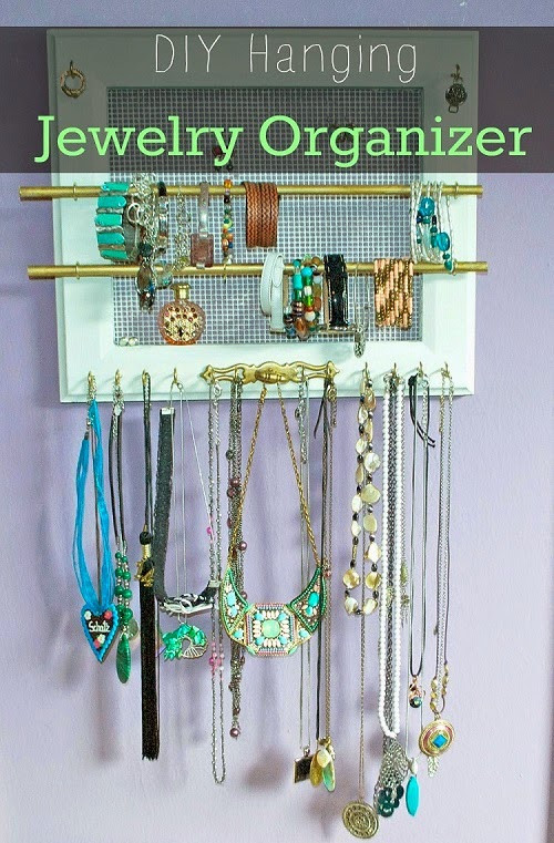 DIY Wall Hanging Jewelry Organizer
 DIY Hanging Jewelry Organizer