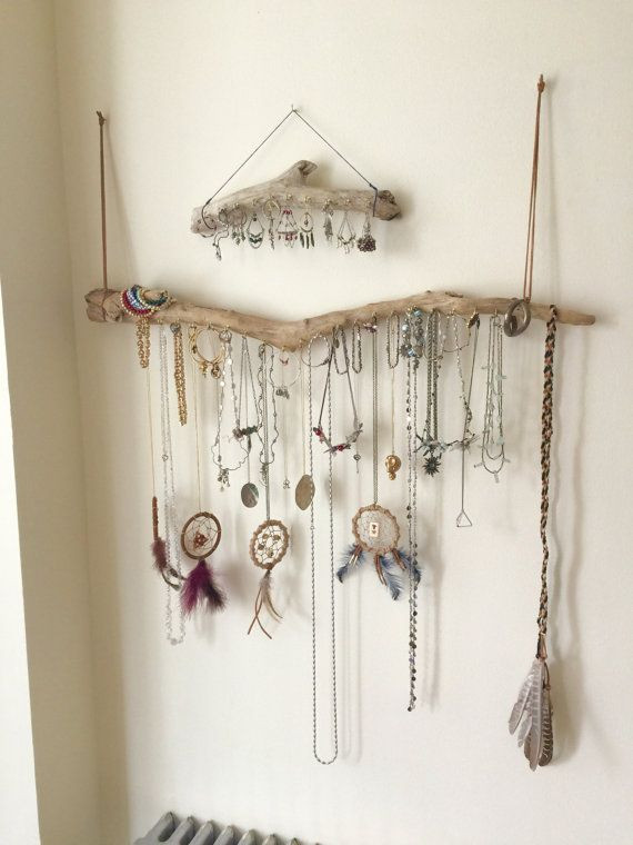 DIY Wall Hanging Jewelry Organizer
 Driftwood Jewelry Organizer Made to Order Jewelry