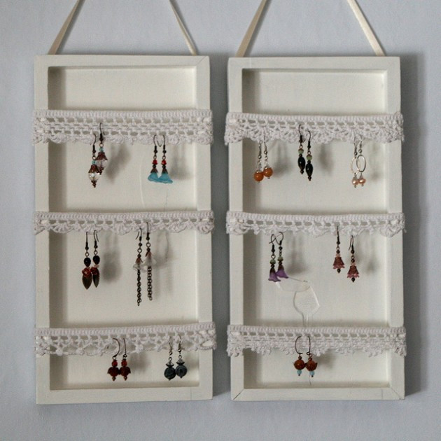 DIY Wall Hanging Jewelry Organizer
 36 Awesome Ideas of DIY Wall Jewelry Organizers