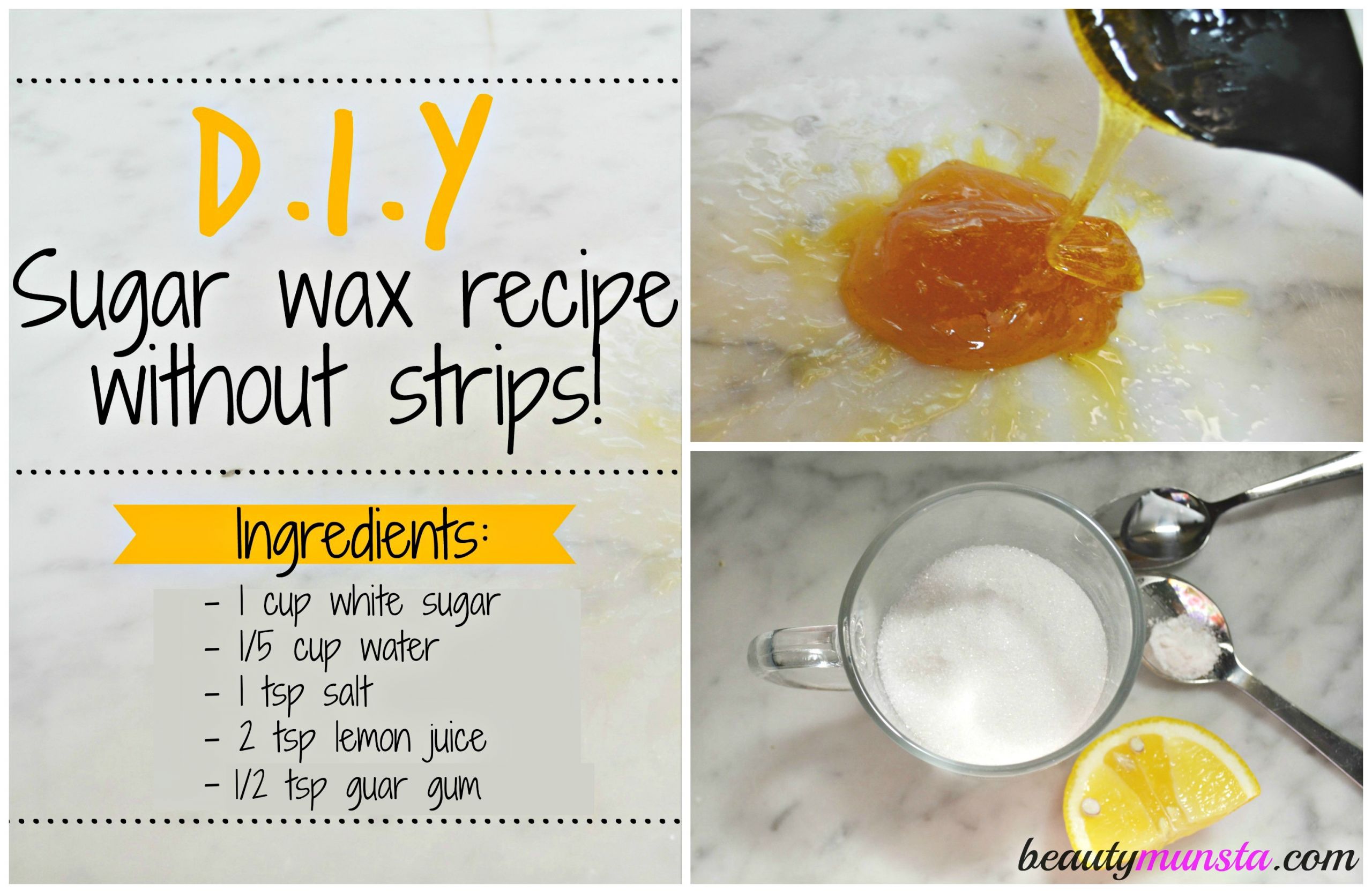 DIY Wax Hair Removal
 DIY Sugar Wax Recipe without Strips beautymunsta