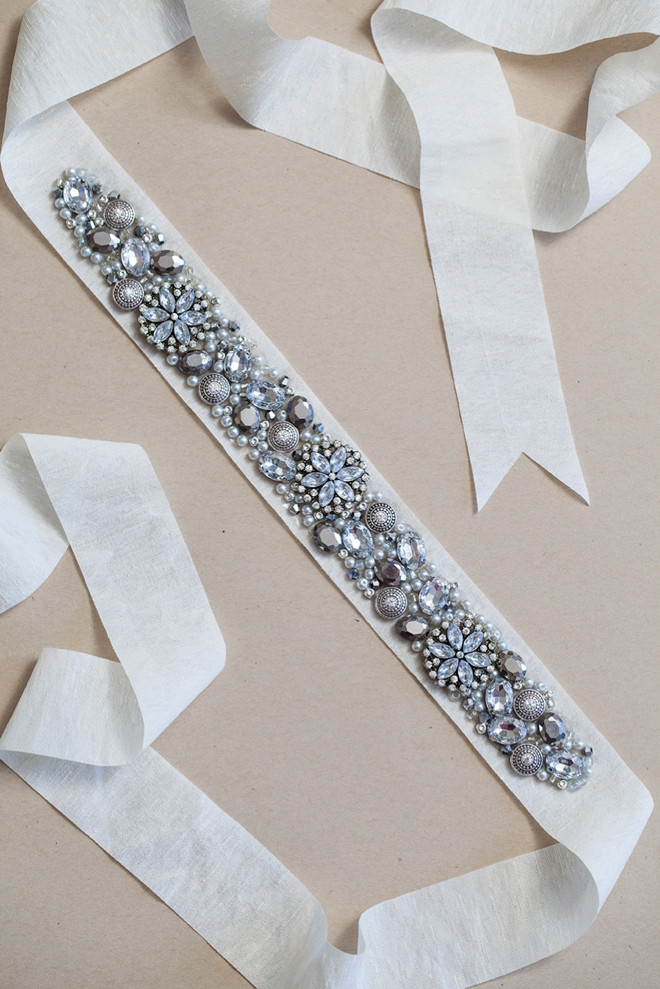 DIY Wedding Belt
 Learn how to make this chic DIY rhinestone bridal sash
