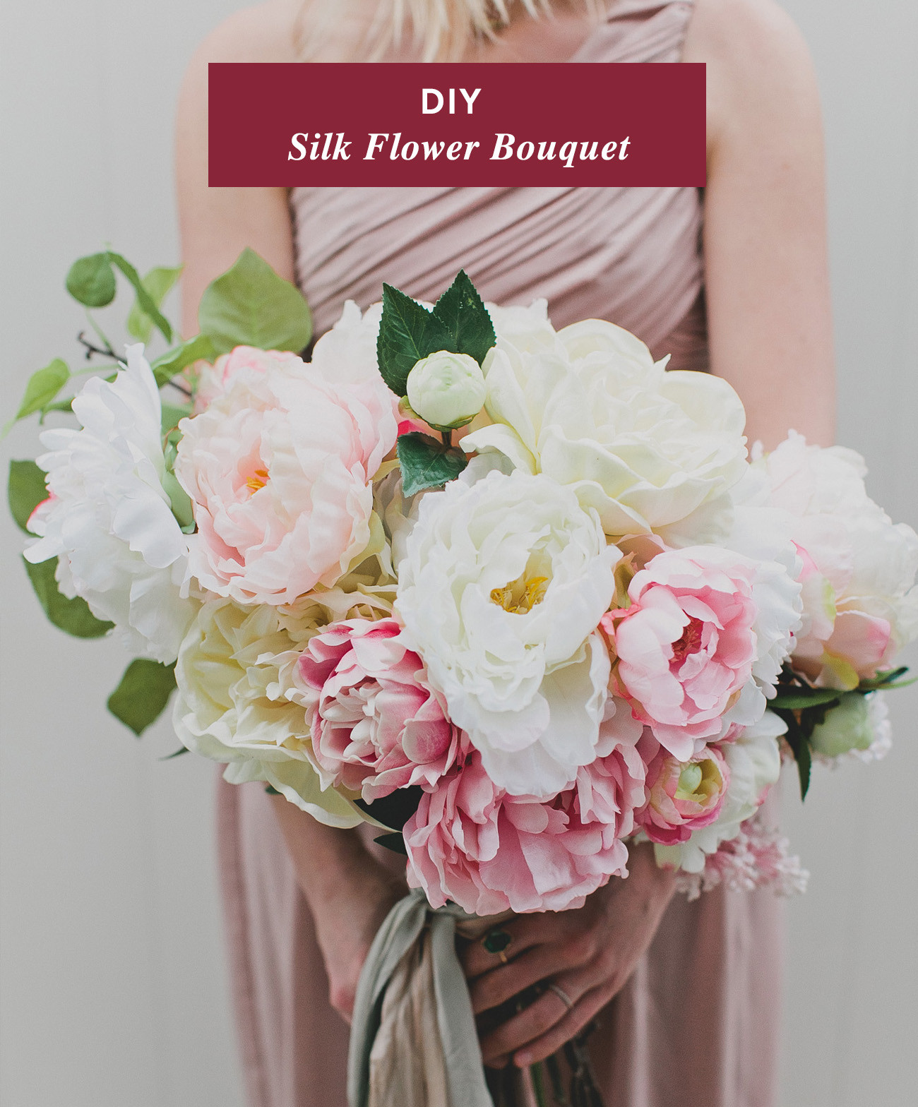 DIY Wedding Flower Bouquet
 DIY Silk Flower Bouquet with Afloral Green Wedding Shoes