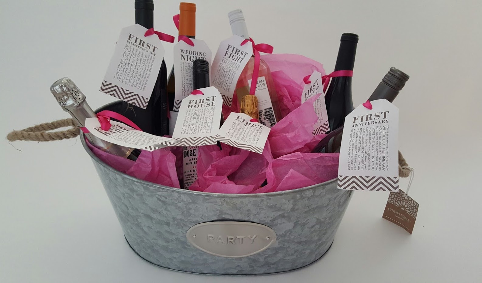 DIY Wedding Gift Baskets
 Bridal Shower Gift DIY to Try A Basket of “Firsts” for