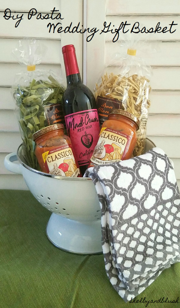 DIY Wedding Gift Baskets
 Easy DIY Pasta Gift Basket Wedding Gift ♥
