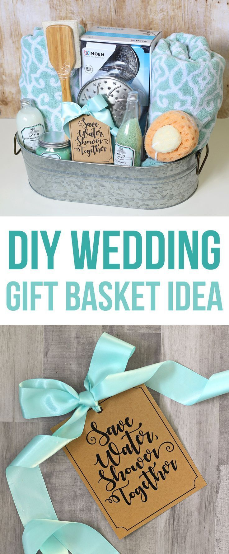 DIY Wedding Gift Baskets
 Shower Themed DIY Wedding Gift Basket Idea