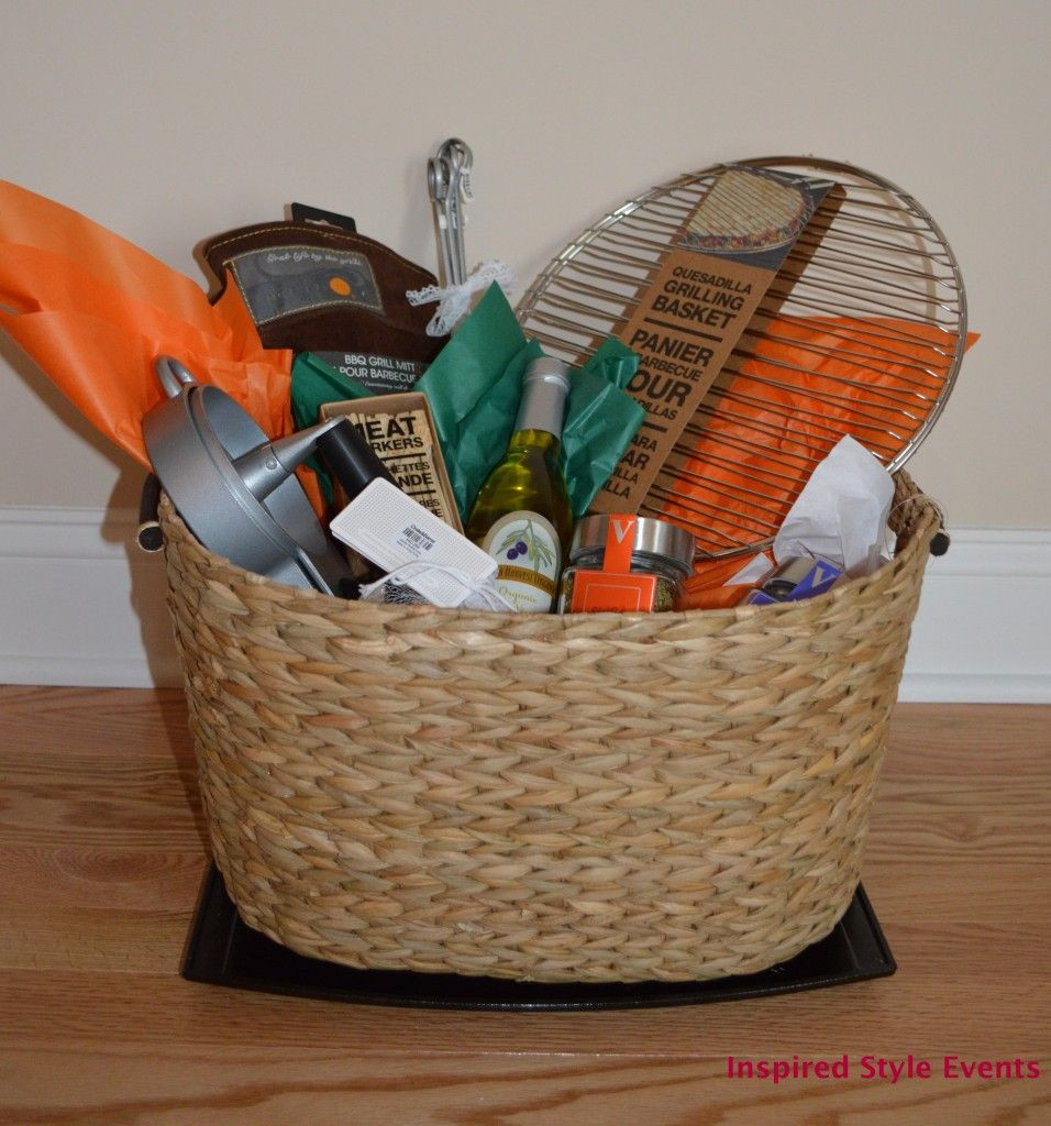 DIY Wedding Gift Baskets
 grill theme t basket from inspiredstyleevents