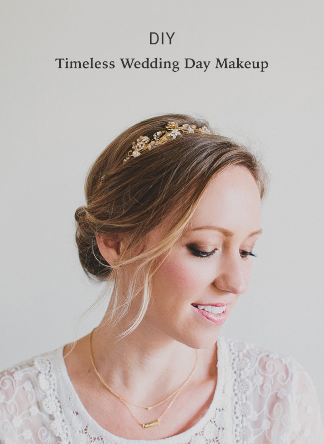 Diy Wedding Hair And Makeup
 DIY Timeless Wedding Day Makeup Green Wedding Shoes