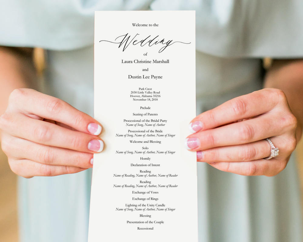 DIY Wedding Programs Template
 Wedding Ceremony Programs · Wedding Templates and Printables