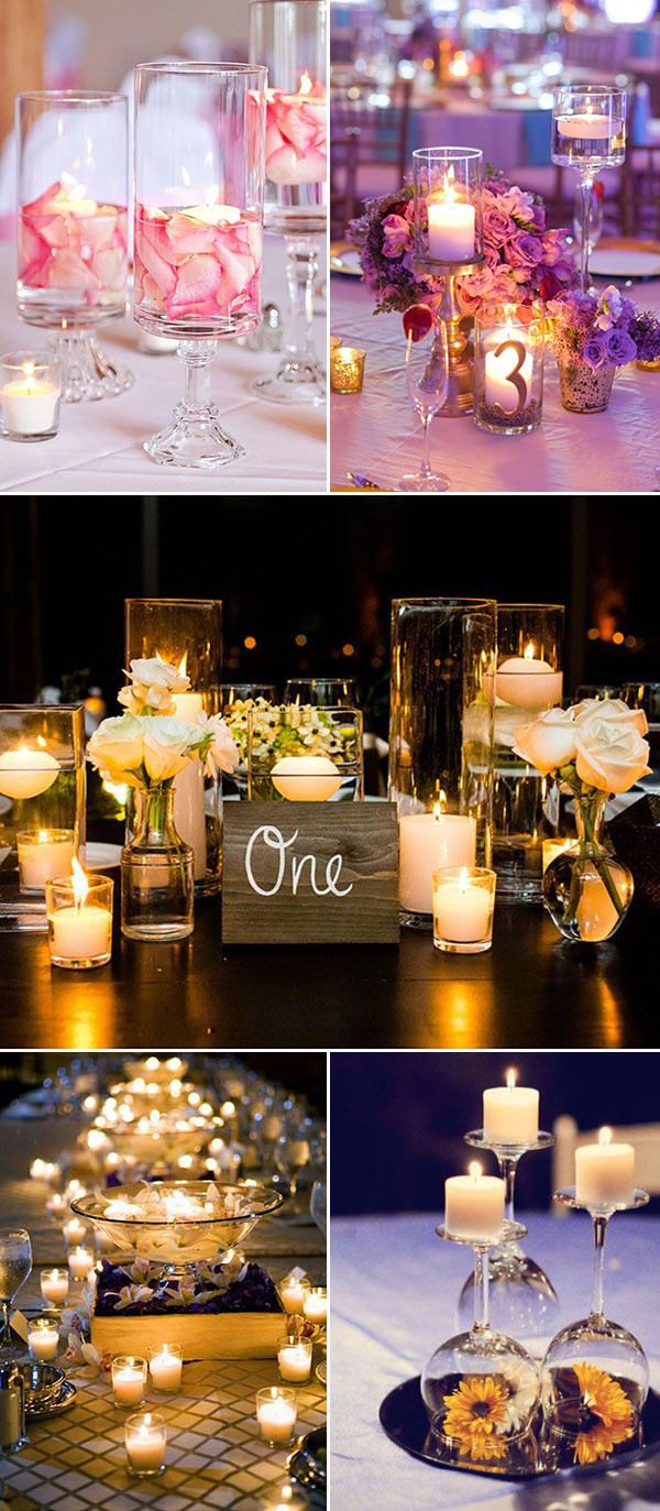 DIY Wedding Reception Centerpieces
 Wedding Ideas 30 Perfect Ways To Use Candles For Your Big
