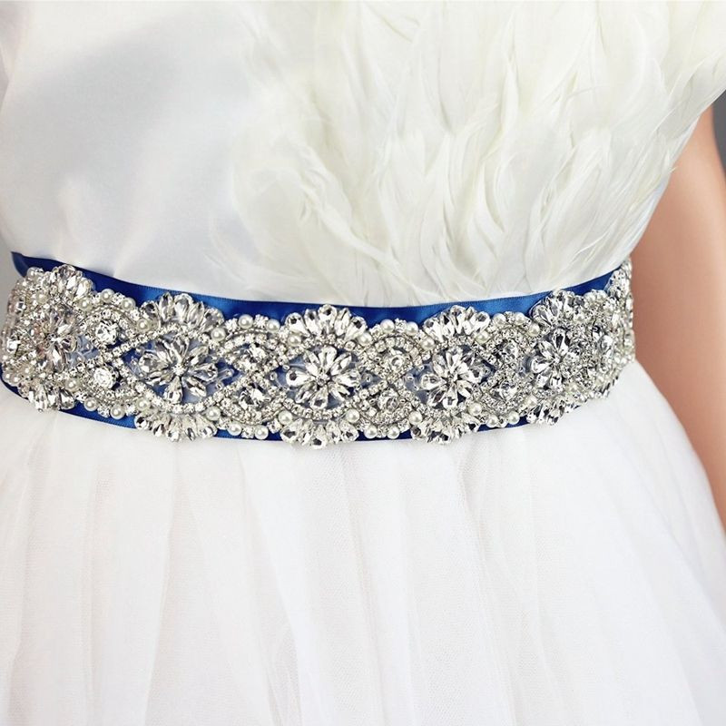 DIY Wedding Sashes
 Handmade DIY Wedding Bridal Sash Belt Crystal Rhinestone