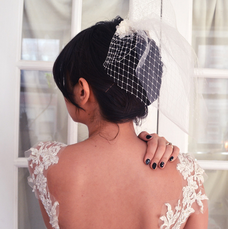 Diy Wedding Veils
 Shine Trim Wedding DIY Blusher Veil