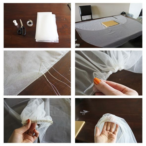 Diy Wedding Veils
 DIY Fingertip Veil with Blusher with Step By Step info