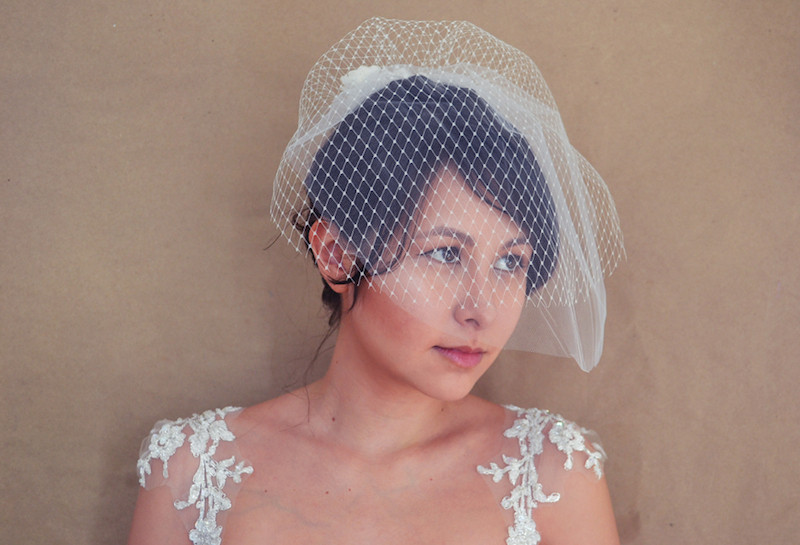 Diy Wedding Veils
 Shine Trim Wedding DIY Blusher Veil