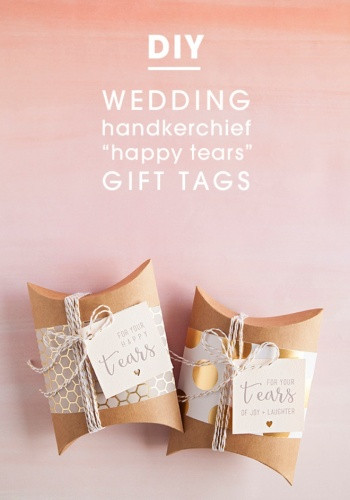 DIY Wedding Websites
 DIY "Tears of Joy" Tags Gift Wrap by Jen Carreiro
