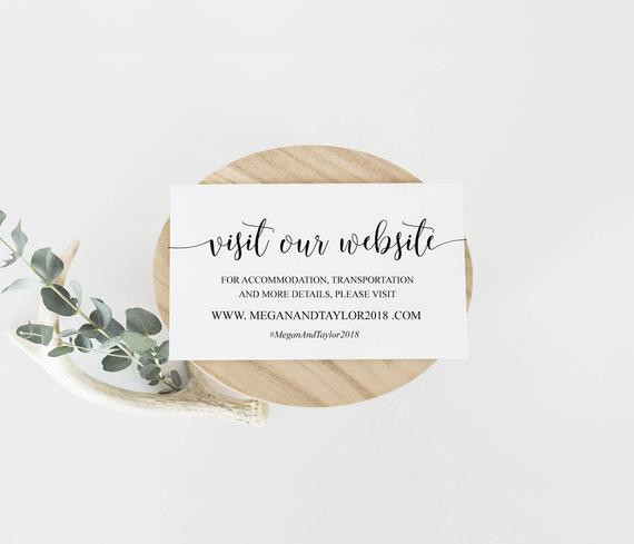 DIY Wedding Websites
 Wedding Website Insert Cards Editable Template Website