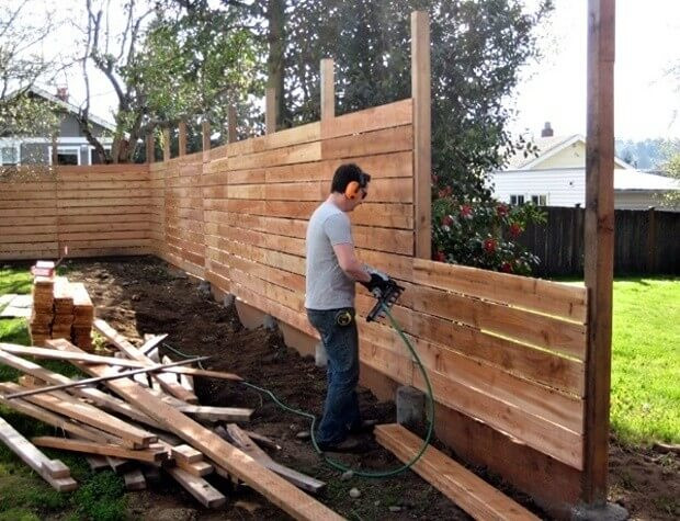 DIY Wood Privacy Fence
 29 Cheap and Easy DIY Fence Ideas For Your Backyard or