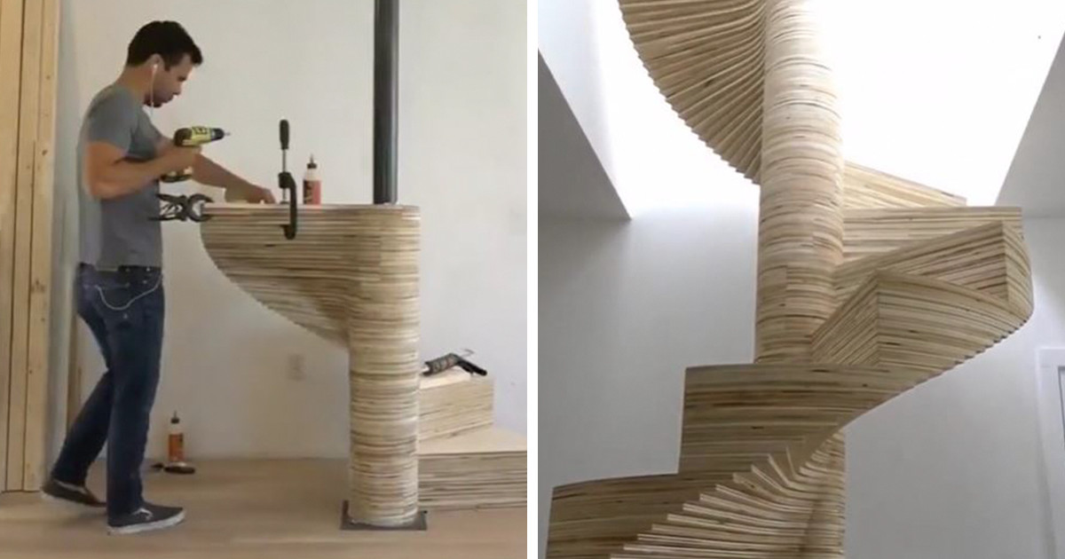 DIY Wood Spiral Staircase
 DIY Spiral Staircase Made Out Plywood