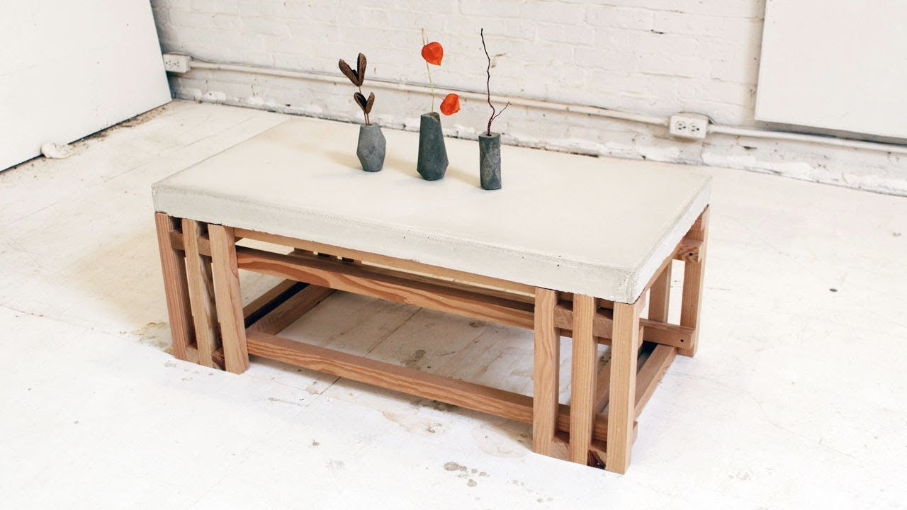 DIY Wood Tables
 HomeMade Modern Episode 15 DIY Concrete Wood Coffee