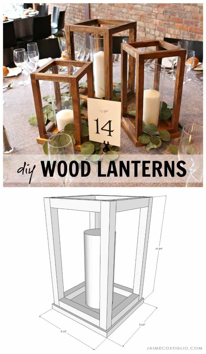 DIY Wooden Lanterns
 DIY Wood Lantern Centerpieces Jaime Costiglio