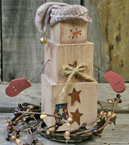 DIY Wooden Snowman
 DIY Primitive Snowman Shelf Sitter – Factory Direct Craft Blog